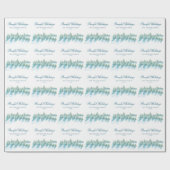 Vreedzame Winter Bos Watercolor Script Kerstmis Cadeaupapier (Vlak)