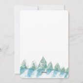 Vreedzame Winter Bos Watercolor Script Kerstmis Feestdagenkaart (Achterkant)