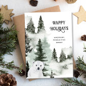 Vreedzame Winter Bos Zakelijke vakantie Feestdagenkaart