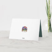 Vreedzame Winter Bunny Schriftvers Kerstmis Feestdagen Kaart (Achterkant)