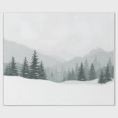 Vreedzame Winter – Minimaal Landschapsontwerp Cadeaupapier (Vlak)