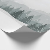 Vreedzame Winter – Minimaal Landschapsontwerp Cadeaupapier (Hoek)