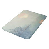 Vreedzame Winter Morning Art Badmat (Gekanteld)
