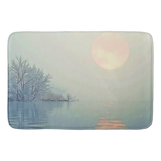 Vreedzame Winter Morning Art Badmat (Voorkant)