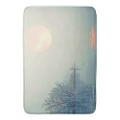 Vreedzame Winter Morning Art Badmat (Voorkant Verticaal)