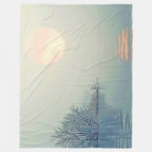 Vreedzame Winter Morning Art Fleece Deken (Voorkant)
