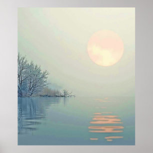 Vreedzame Winter Morning Art Poster