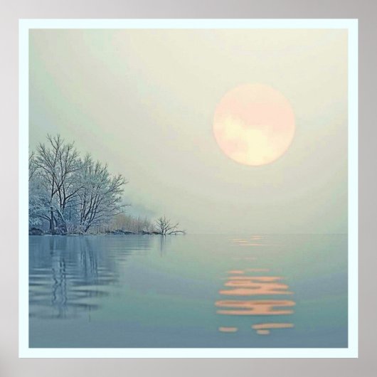Vreedzame Winter Morning Art Poster (Voorkant)