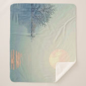 Vreedzame Winter Morning Art Sherpa Deken (Voorkant)