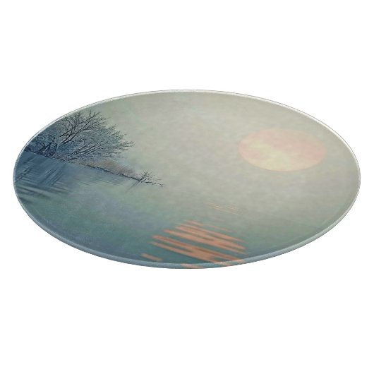 Vreedzame Winter Morning Art Snijplank (Hoek)