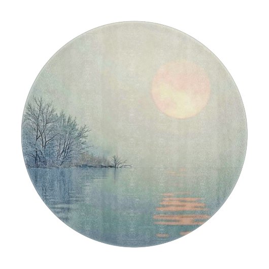 Vreedzame Winter Morning Art Snijplank (Voorkant)