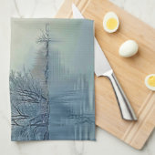 Vreedzame Winter Morning Art Theedoek (Quarter Fold)