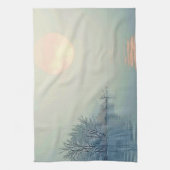 Vreedzame Winter Morning Art Theedoek (Verticaal)