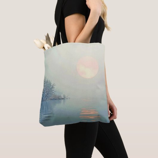 Vreedzame Winter Morning Art Tote Bag (Dichtbij)