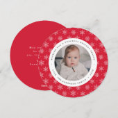 Vreedzame winter | Red Circle vakantie fotokaart Feestdagenkaart (Voorkant / Achterkant)