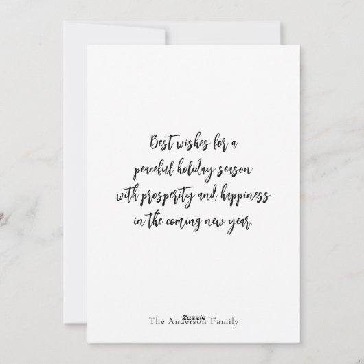 Vreedzame Winter Sneeuw Rendieren Seizoensgroeten  Feestdagenkaart (Achterkant)