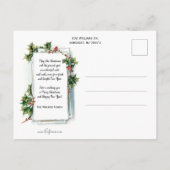 Vreedzame Winter Sneeuwscène met Holly Briefkaart (Achterkant)