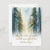 Vreedzame winter wildernis vakantie groet feestdagenkaart (Voorkant / Achterkant)