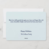 Vreedzame winterhut seizoengroeten plat kaart (Achterkant)