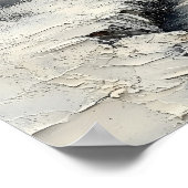 Vreedzame Winterrivier bij Zonsopgang, Getextureer Poster (Hoek)