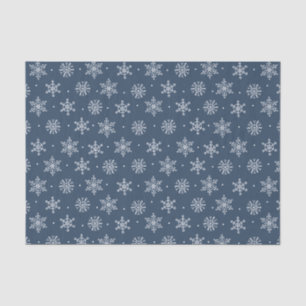 Vreedzame Wintervlokken   Marine Kerst Tissuepapier