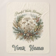Vreedzame Winterzegeningen Gedroogde Bloemenkrans