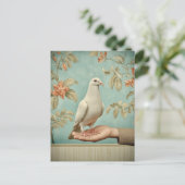 Vreedzame Witte Duif Briefkaart (Staand voorkant)