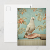 Vreedzame Witte Duif Briefkaart (Voorkant / Achterkant)