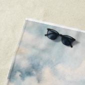 Vreedzame zeilende Waterverf Kust Strandlaken (In situ)