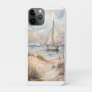 Vreedzame Zeilvaart Waterverf Kust Case-Mate iPhone Case
