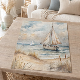 Vreedzame Zeilvaart Waterverf Kust Legpuzzel
