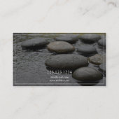 Vreedzame zen steen massage therapie visitekaartje (Achterkant)