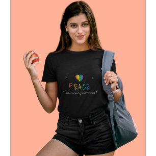 Vreedzame zielen, onverschrokken harten   Peace Lo T-shirt