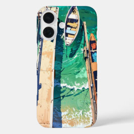 Vreedzame zomerpier iPhone 16 hoesje