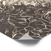 Vreedzame Zon Illustratie Muurkunst Poster (Hoek)