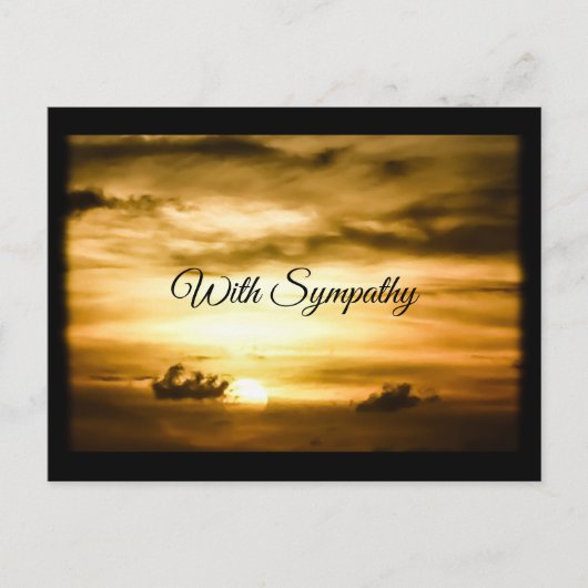 Vreedzame Zonsondergang Condoleance- of Sympathiek Briefkaart (Voorkant)