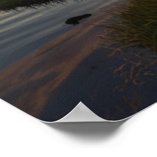 Vreedzame zonsondergang Landschap Vibes Poster (Hoek)