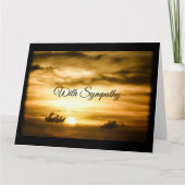 Vreedzame zonsondergang sympathie of condoleances  kaart (Voorkant)