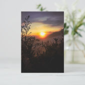 Vreedzame zonsopgang bedankkaart (Staand voorkant)