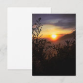 Vreedzame zonsopgang bedankkaart (Voorkant / Achterkant)