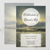 Vreedzame zonsopgang herdenkingsviering of religie kaart (Voorkant / Achterkant)