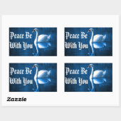 Vreedzame Zwaan Rechthoekige Sticker (Vel)