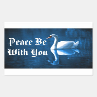 Vreedzame Zwaan Rechthoekige Sticker