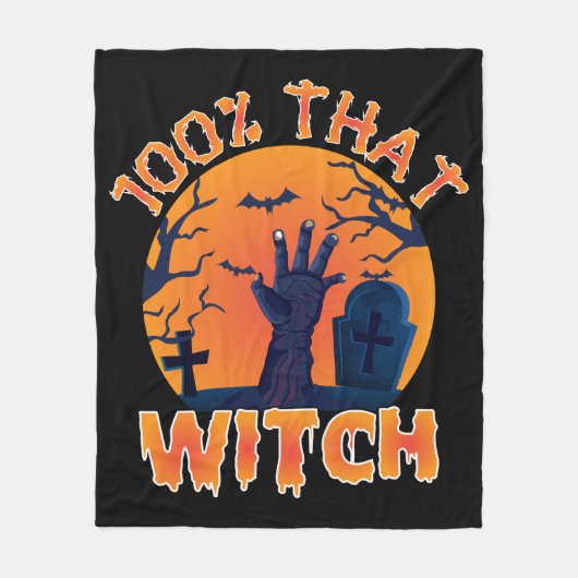Vreemd 100% die heks Halloween Fleece Deken (Voorkant)