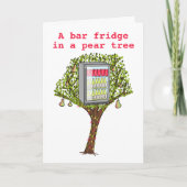 Vreemd 12 dagen kerstpatrijs in een perenboom feestdagen kaart (Voorkant)