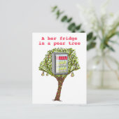 Vreemd 12 dagen kerstpatrijs in een perenboom feestdagenkaart (Staand voorkant)