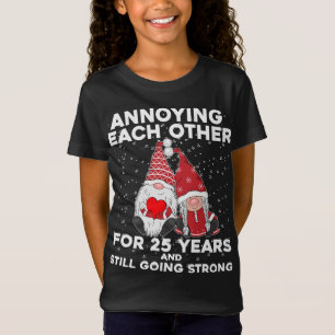 Vreemd 25 jaar kerstcadeaubonen huwelijk en huweli t-shirt