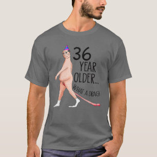 Vreemd 36 jaar oude 36e verjaardag, geboren in 198 t-shirt