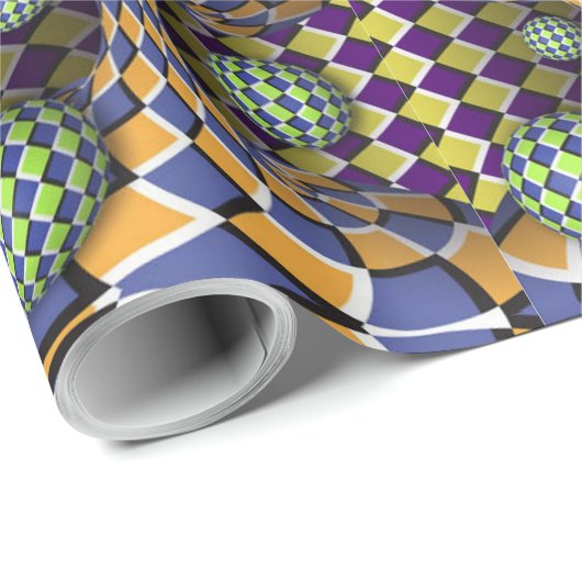 Vreemd 3D Optisch Effect Verpakkende Document Gift Cadeaupapier (Rol Hoek)