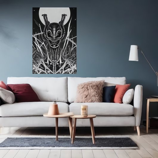 Vreemd bizarre buitenaardse portret | AI Art. Poster